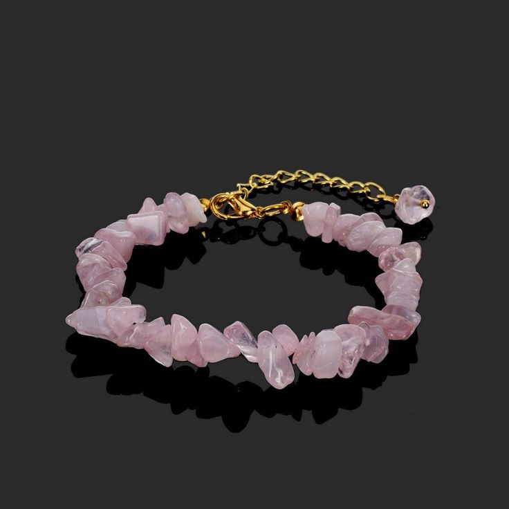 Healing Rose Quartz Crystal Bracelet