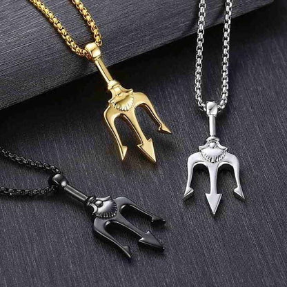 Poseidon Trident Men's Necklace